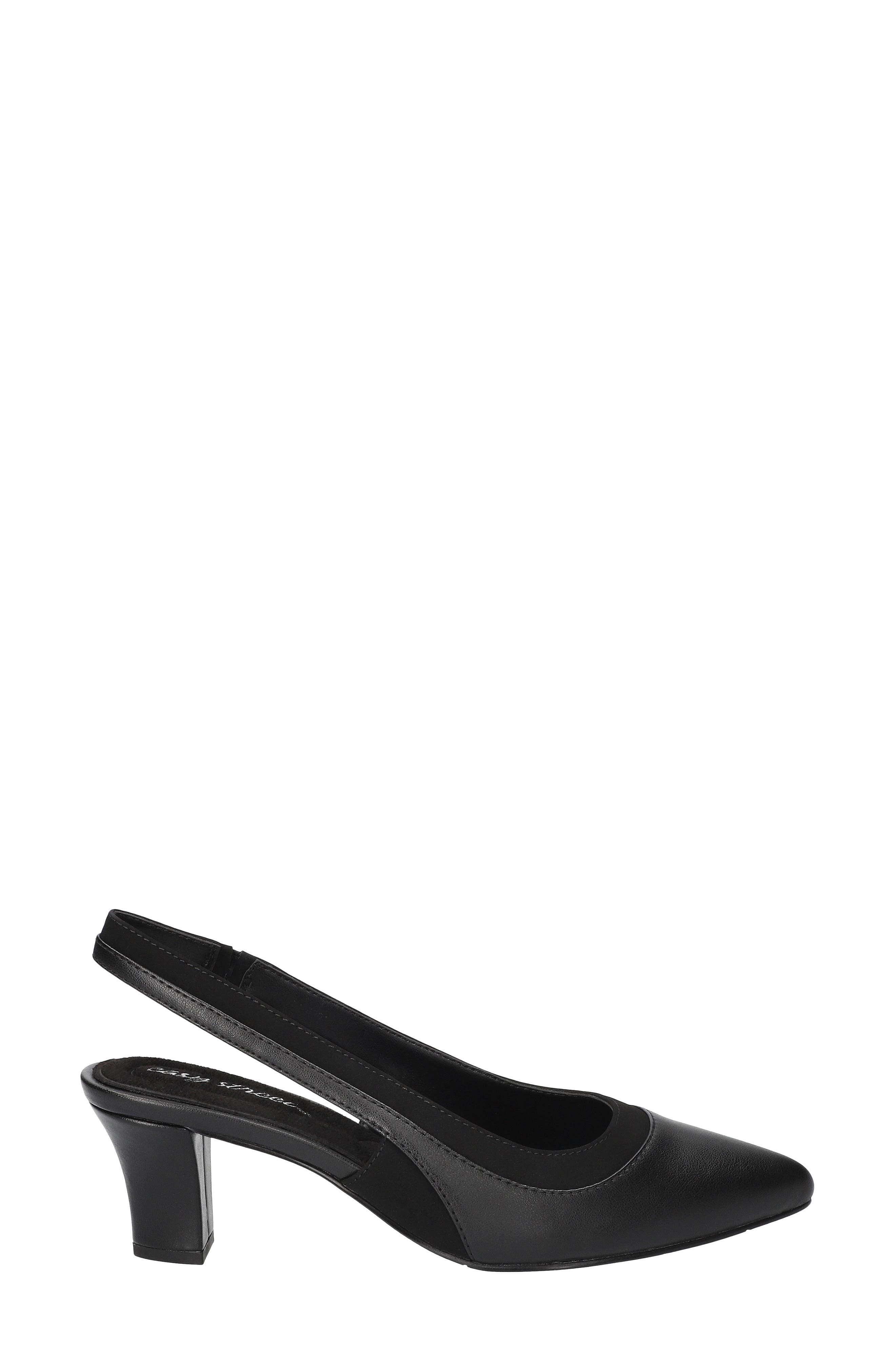 EASY STREET Dessa Slingback Pointed Toe Pump, Alternate, color, Black