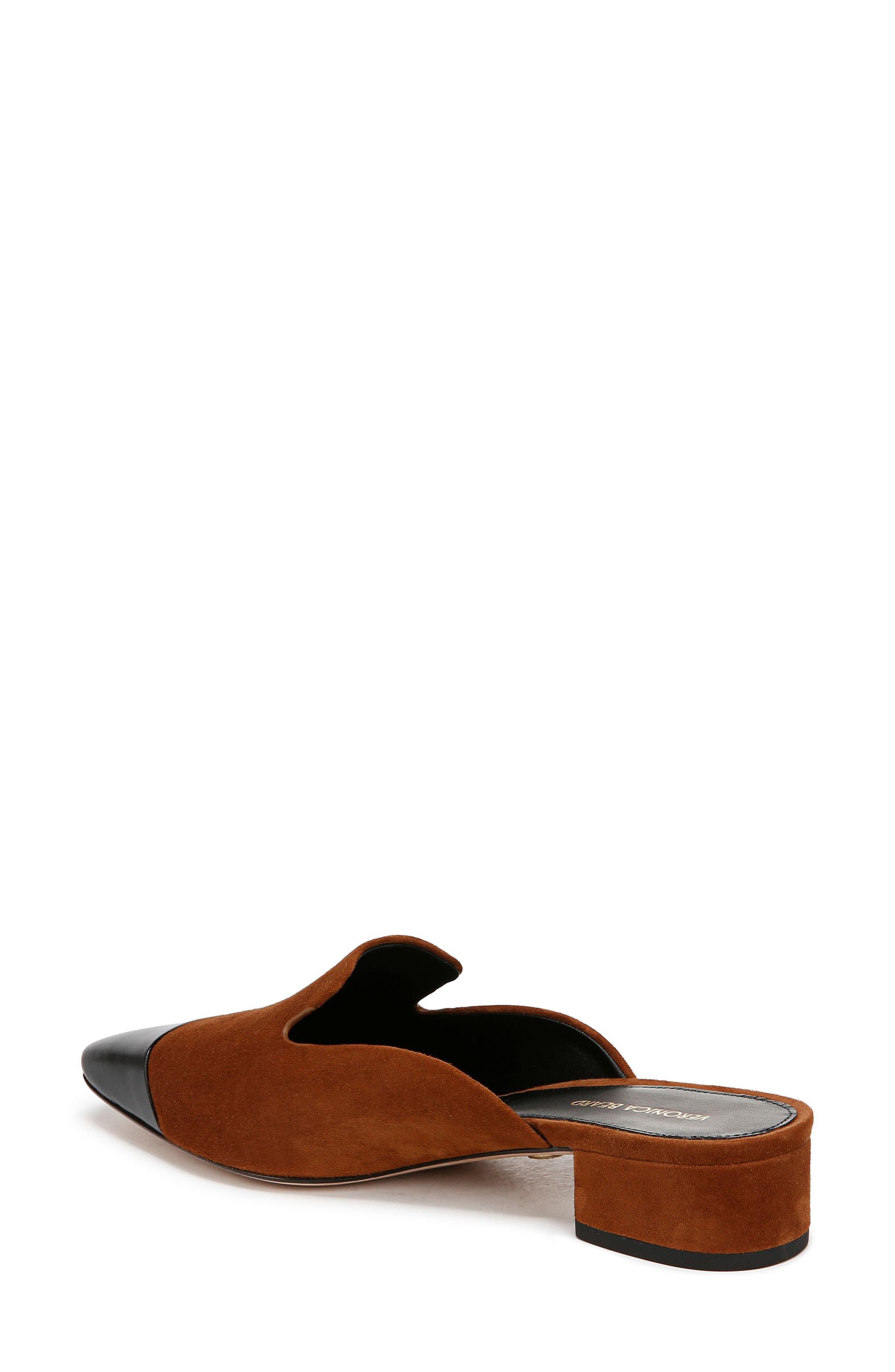 Veronica Beard Cecile Cap Toe Mule, Alternate, color, Caramel/ Black