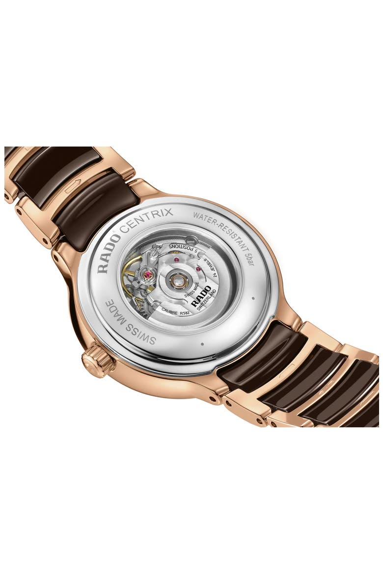 Centrix Automatic Bracelet Watch, 33mm, Alternate, color, BROWN