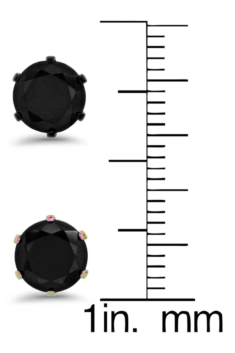 Set of 2 Stud Earrings, Alternate, color, BLACK