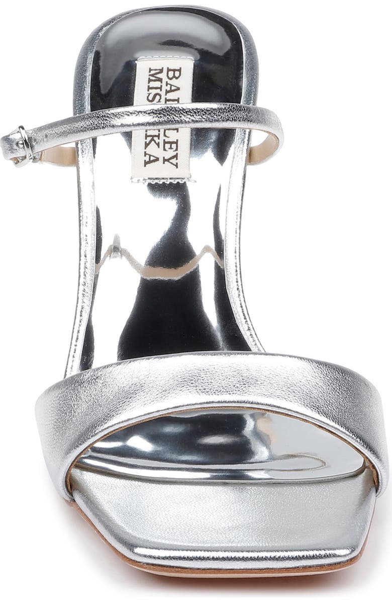 Badgley Mischka Collection Luna Wedge Slide Sandal, Alternate, color, Silver Metallic