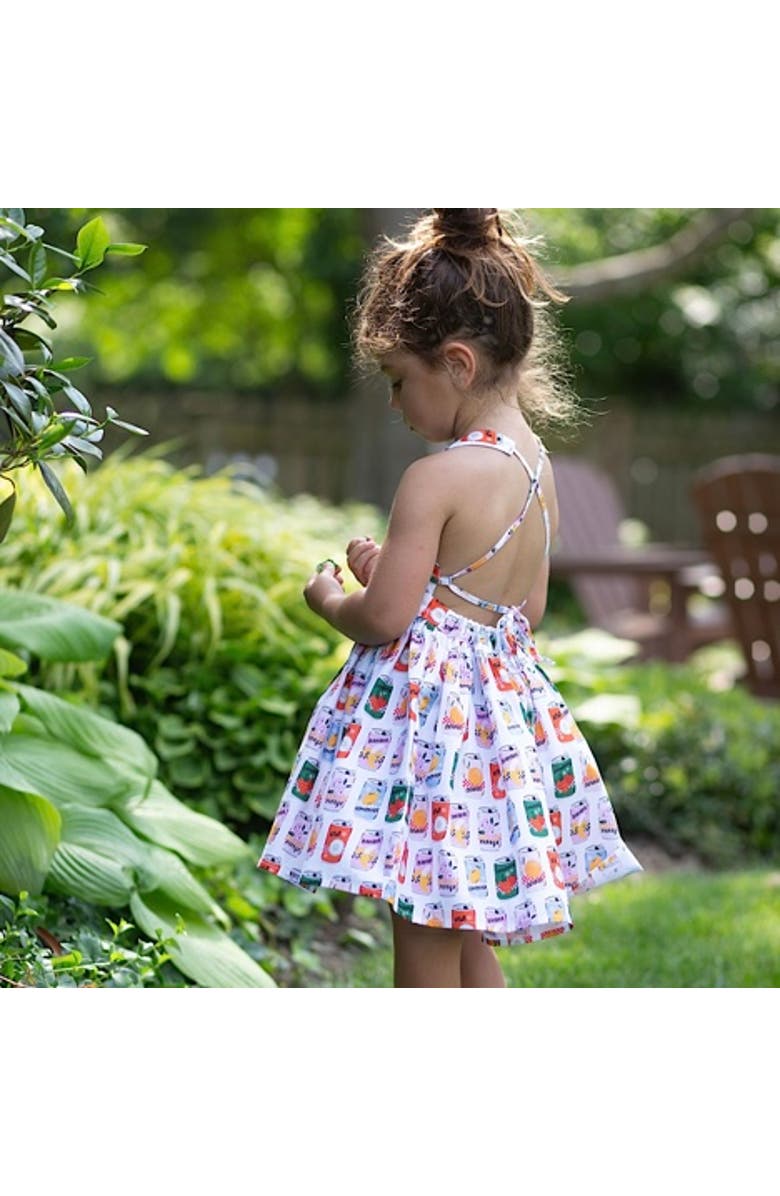 WORTHY THREADS Girls Tie Back Dress, Alternate, color, Soda Pop