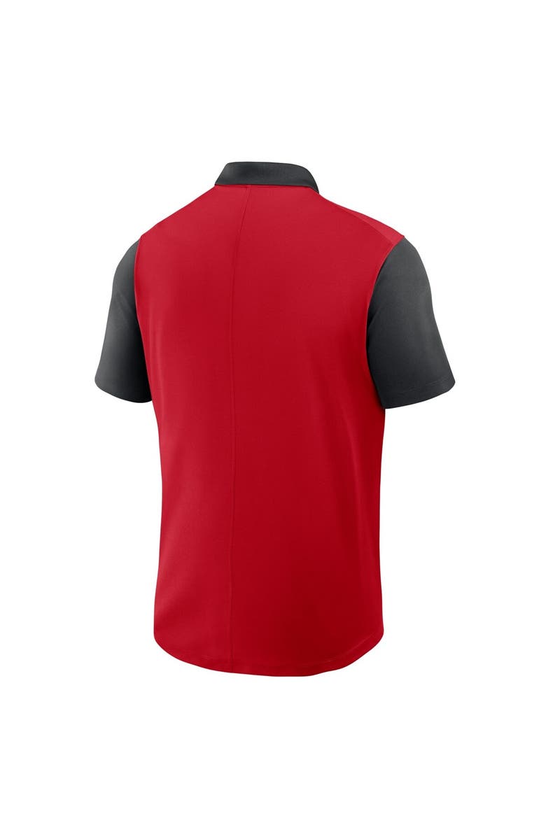 Nike Men's Nike Red/Black Cincinnati Reds Cooperstown Collection Color-Block Victory Performance Polo, Alternate, color, Red