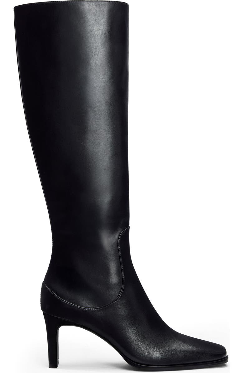 Reformation Claudette Knee High Boot, Alternate, color, Black Leather
