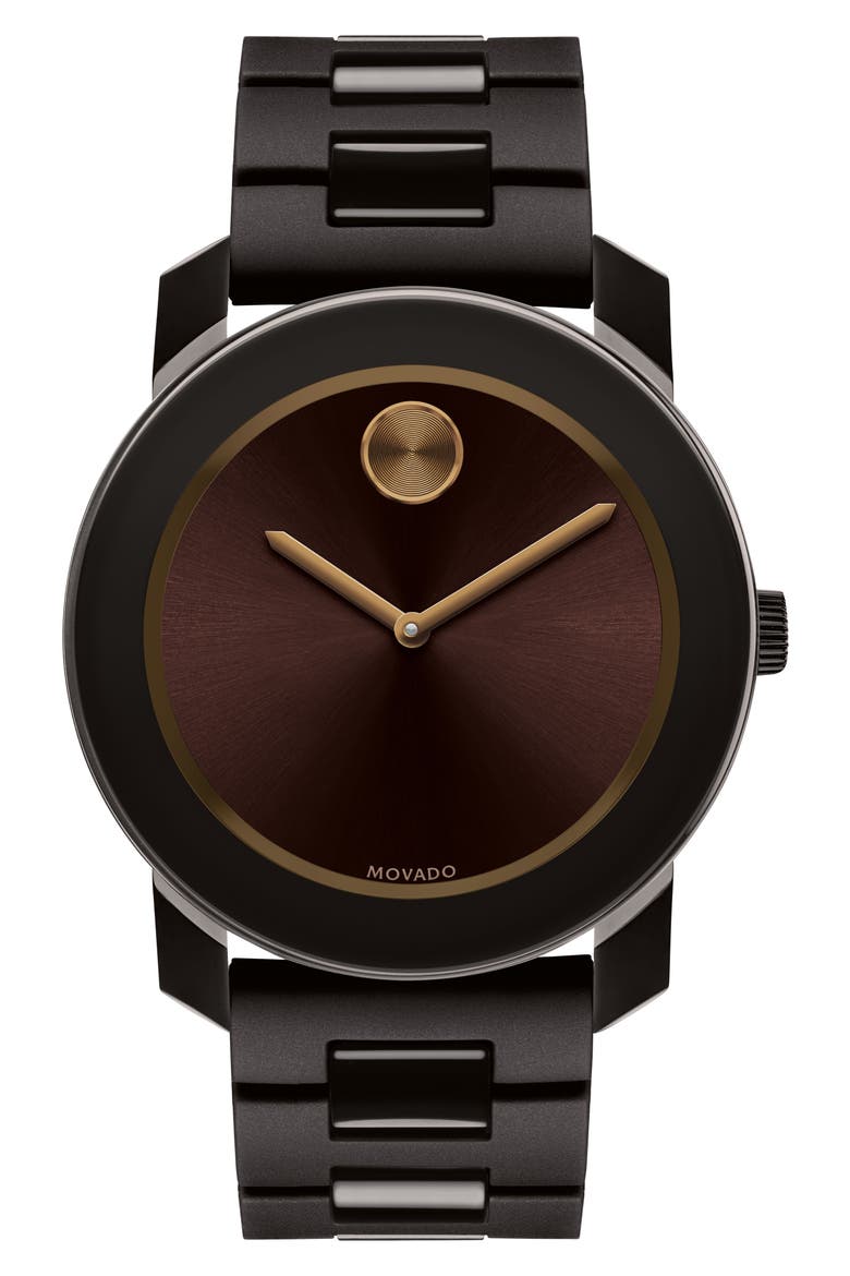 Bold Bracelet Watch, 42mm, Main, color, BROWN