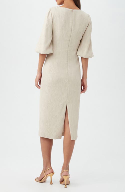Trina Turk Madeline Textured Midi Dress In White