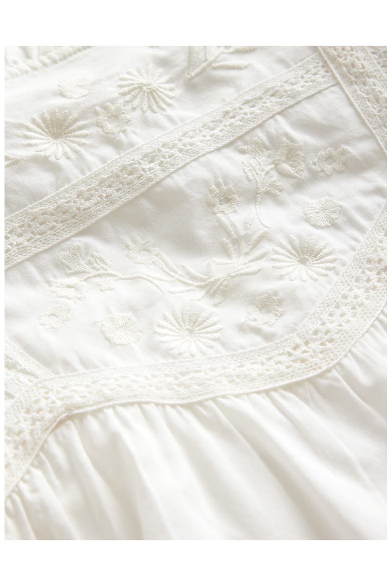 Kids' Floral Embroidered Cotton Blouse, Alternate, color, IVORY
