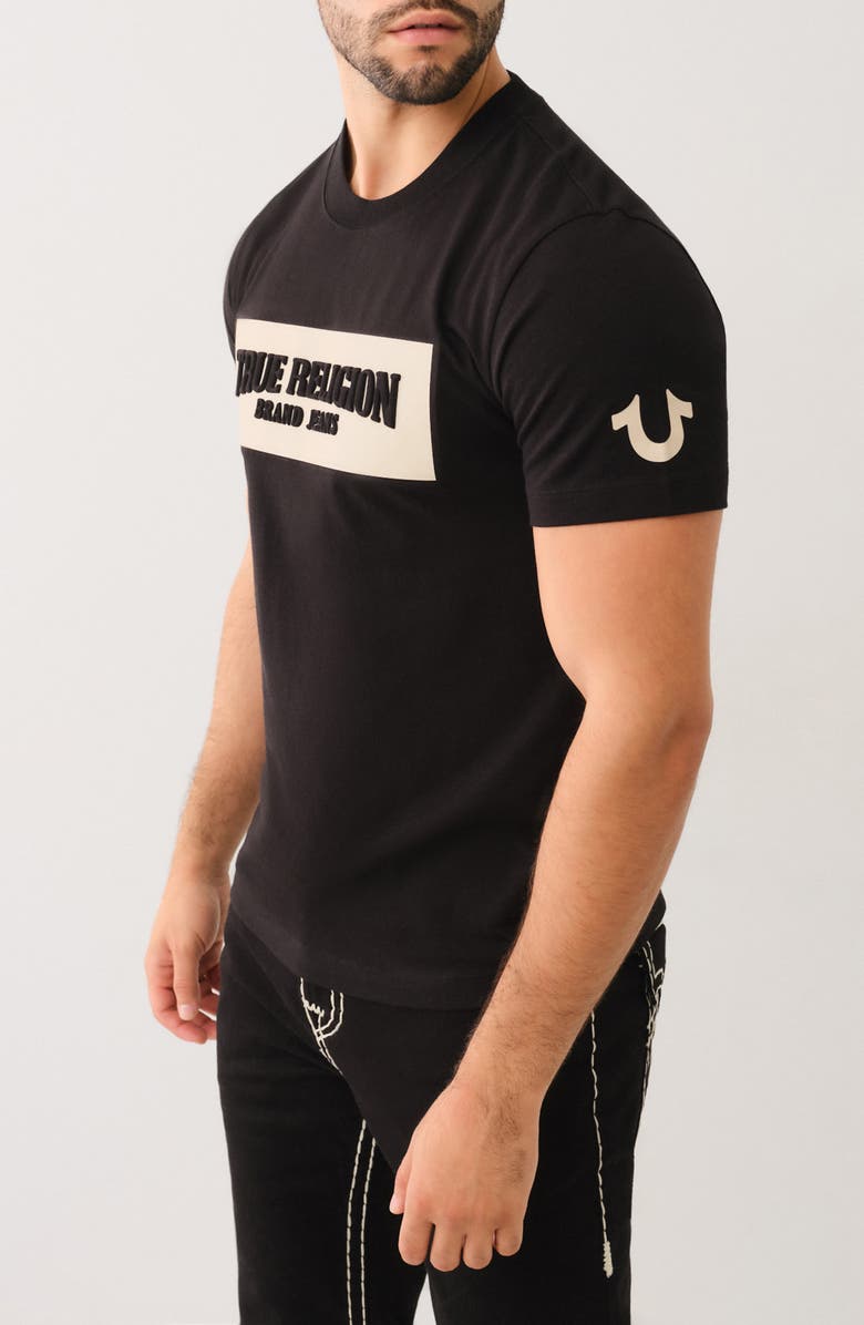 True Religion Embossed Arch Cotton Graphic T-Shirt, Alternate, color, 