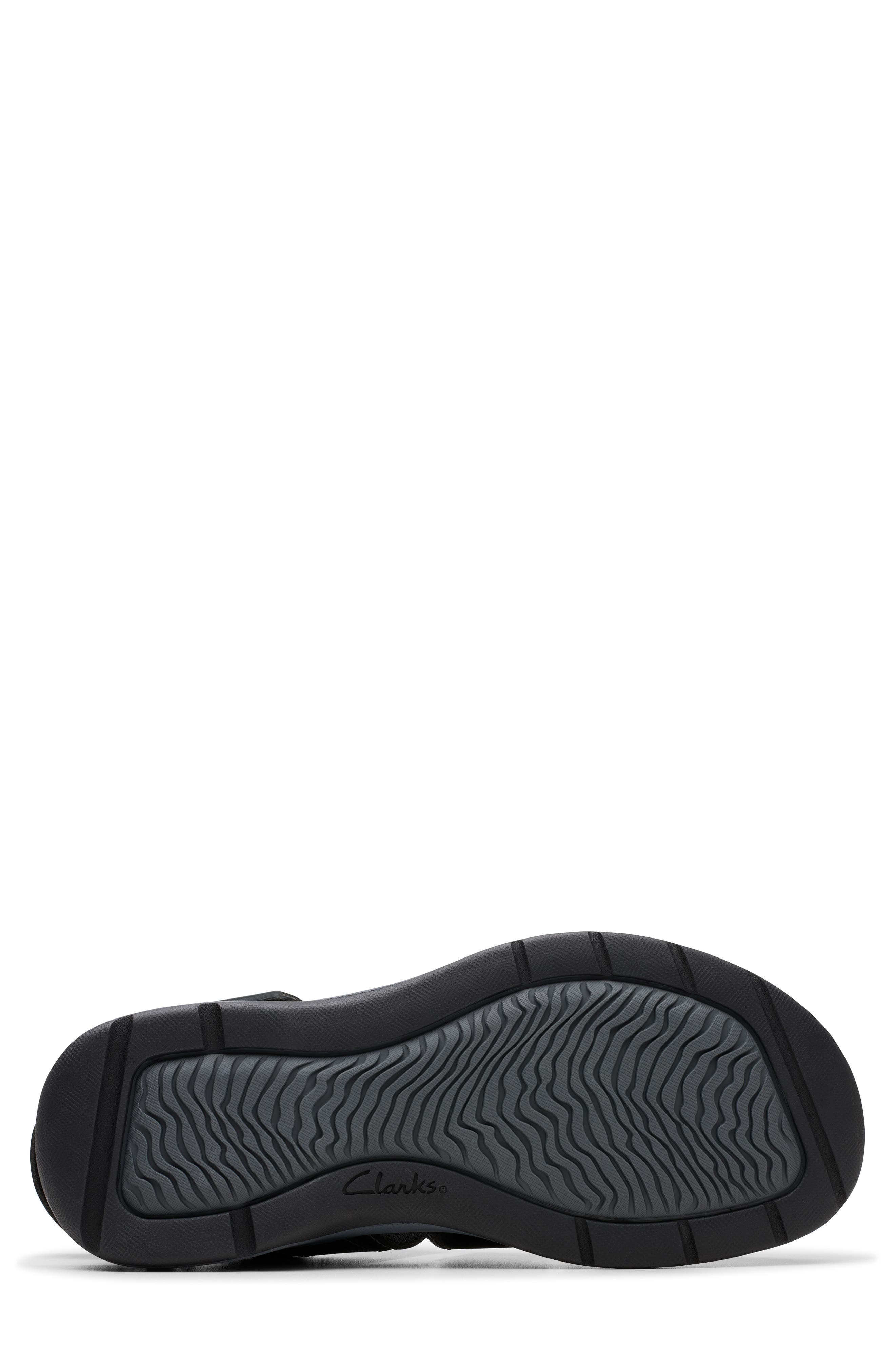 Clarks<sup>®</sup> Saltway Cove Fisherman Sandal, Alternate, color, Black Leather