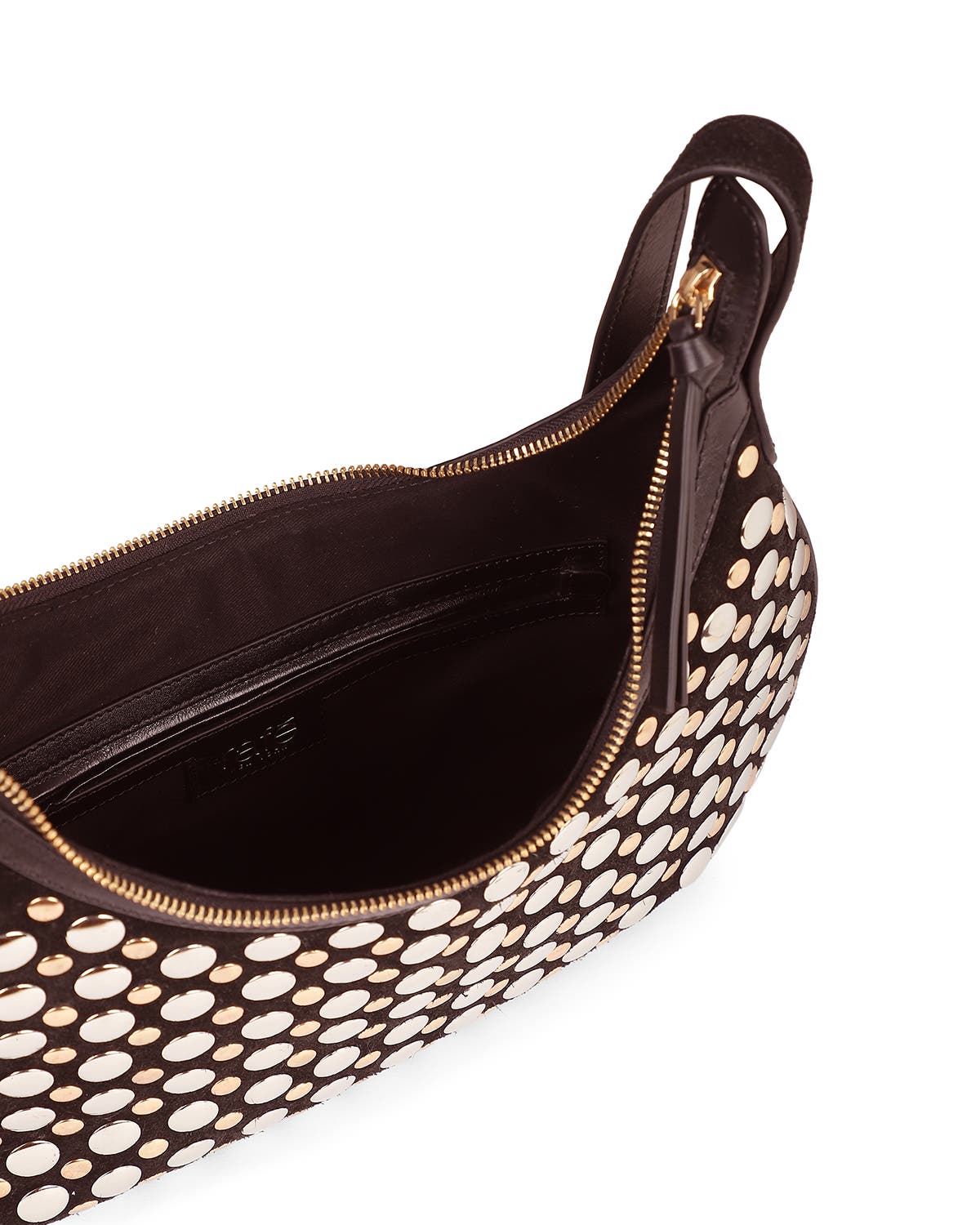Alva Studded Hobo Crossbody, Alternate, color, CHOCOLATE