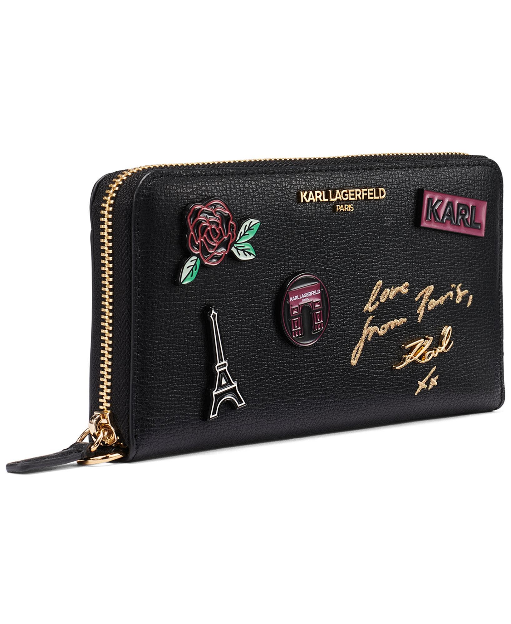 Jacqueline Wallet, Alternate, color, Black/Gold