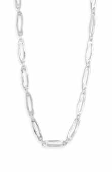 Karine Sultan Hammered Oval Link Necklace