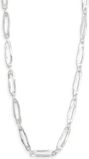Karine Sultan Hammered Oval Link Necklace