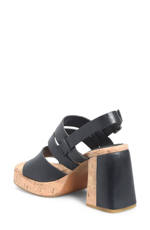 Kork-ease ® Maxi Sandal In Black Leather