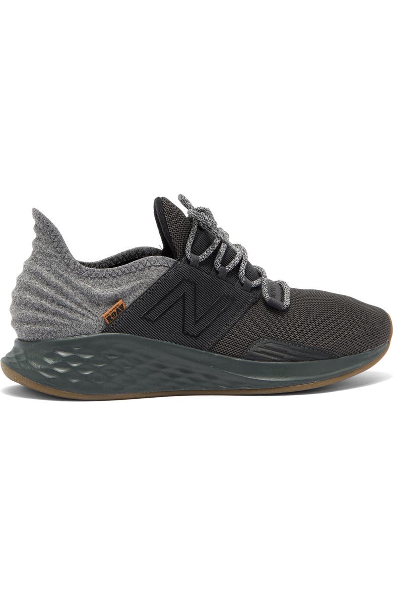 New Balance Fresh Foam Roav Knit Sneaker, Alternate, color, Blacktop/ Gum