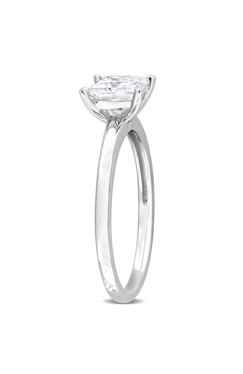 Julianna B. Moissanite Square Solitaire Ring, Alternate, color, Sterling Silver