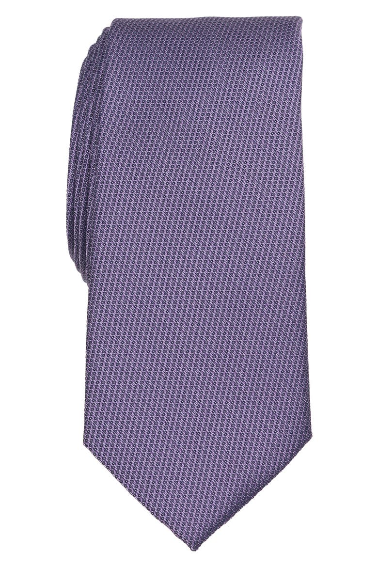 Addison Solid Tie, Main, color, PURPLE
