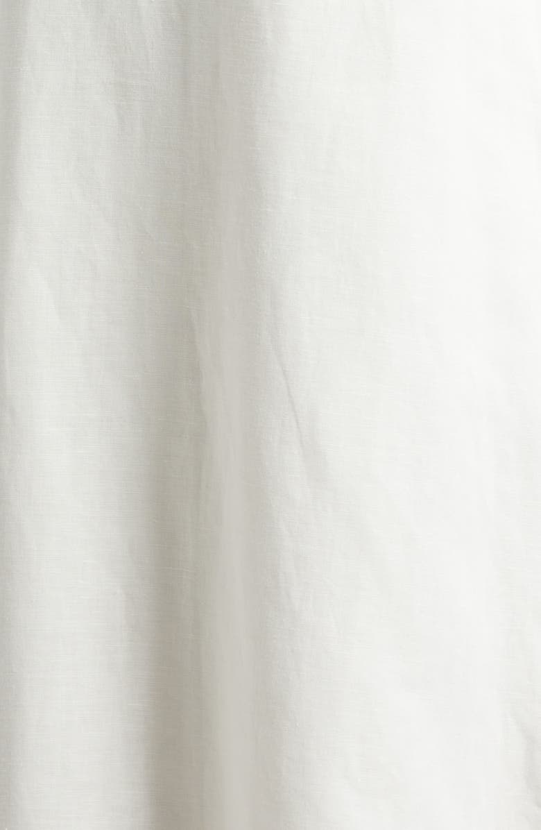 POSSE Darya Broderie Trim Side Tie Midi Dress, Alternate, color, Cream