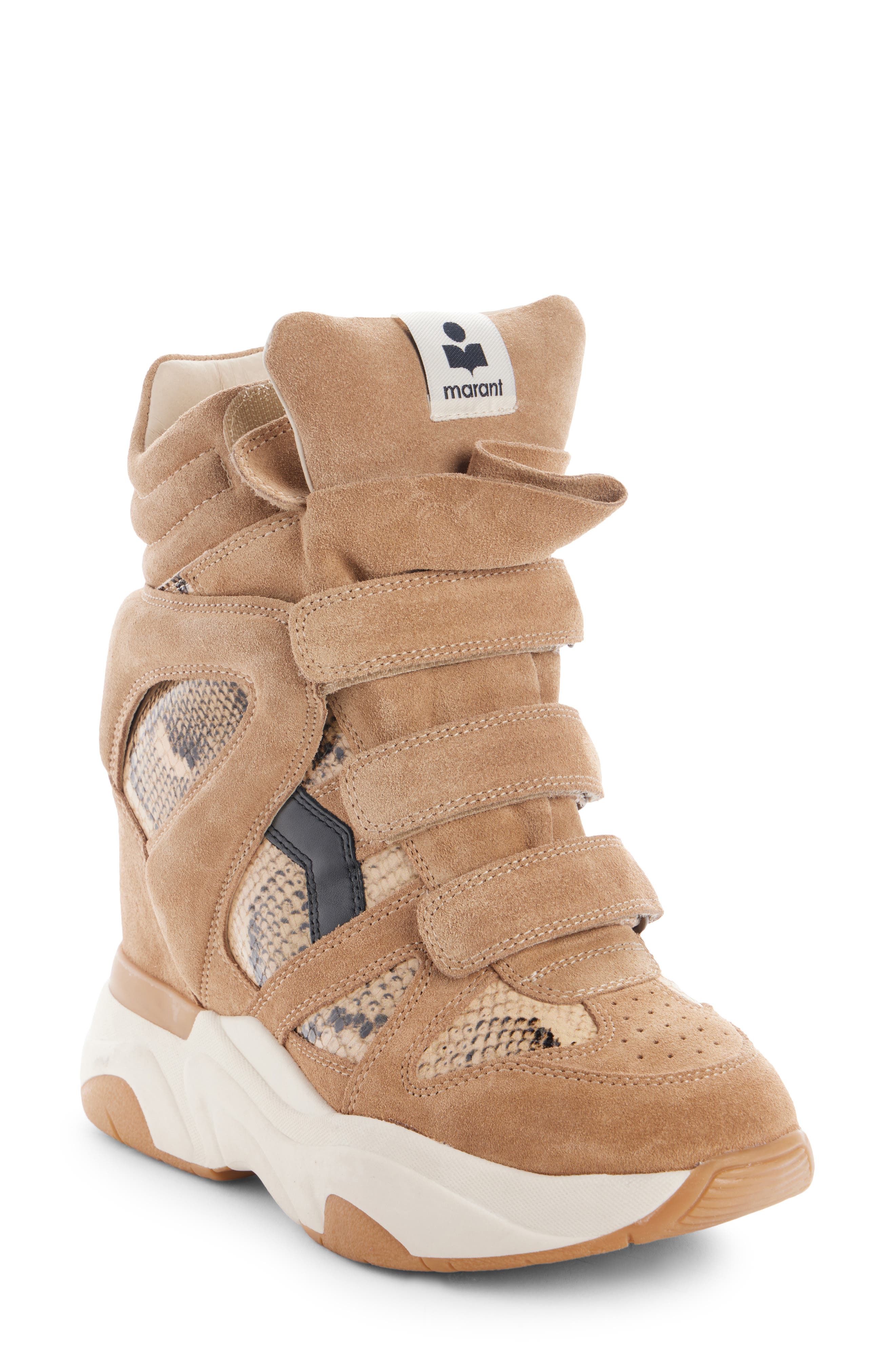 Balskee High Top Wedge Sneaker, Main, color, CAMEL/ SAHARA