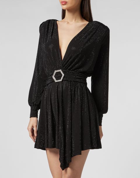 Short Dress Crystal Women
