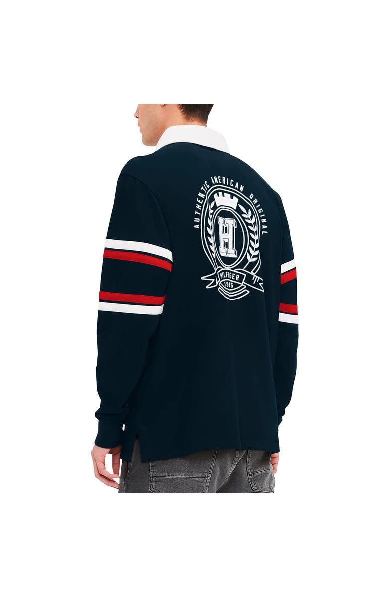 Tommy Hilfiger Men's Tommy Hilfiger Navy Houston Texans Cory Varsity Rugby Long Sleeve T-Shirt, Alternate, color, 