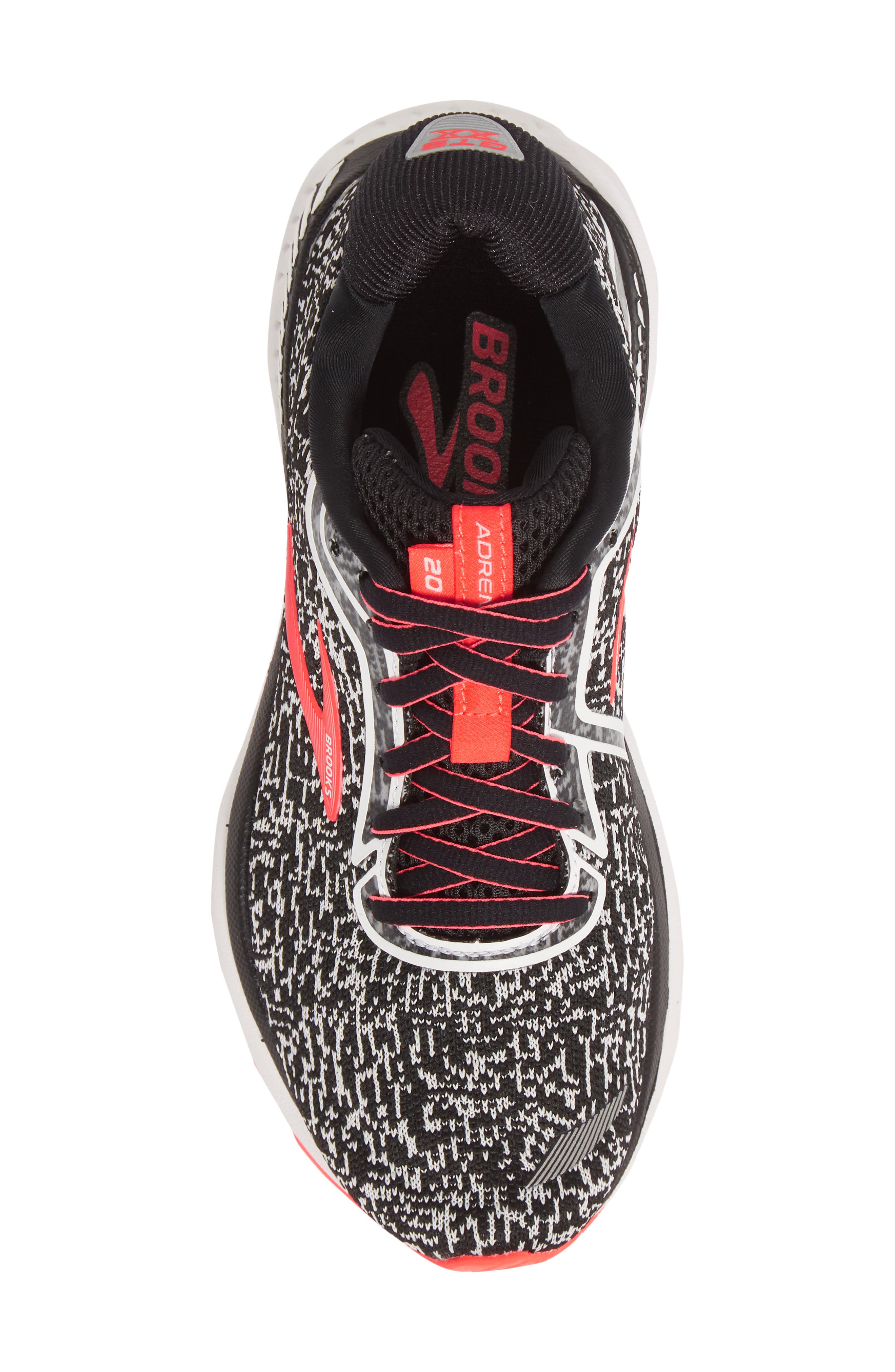 Adrenaline GTS 20 Running Shoe, Alternate, color, BLACK/WHITE/FIERY CORAL
