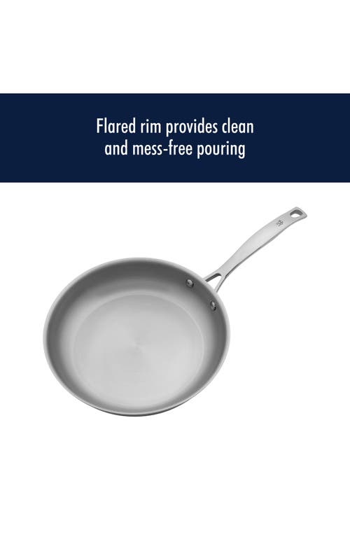 Henckels Cutlery Clad H3 Two-piece Stainless Steel Frying Pan Set In Silver