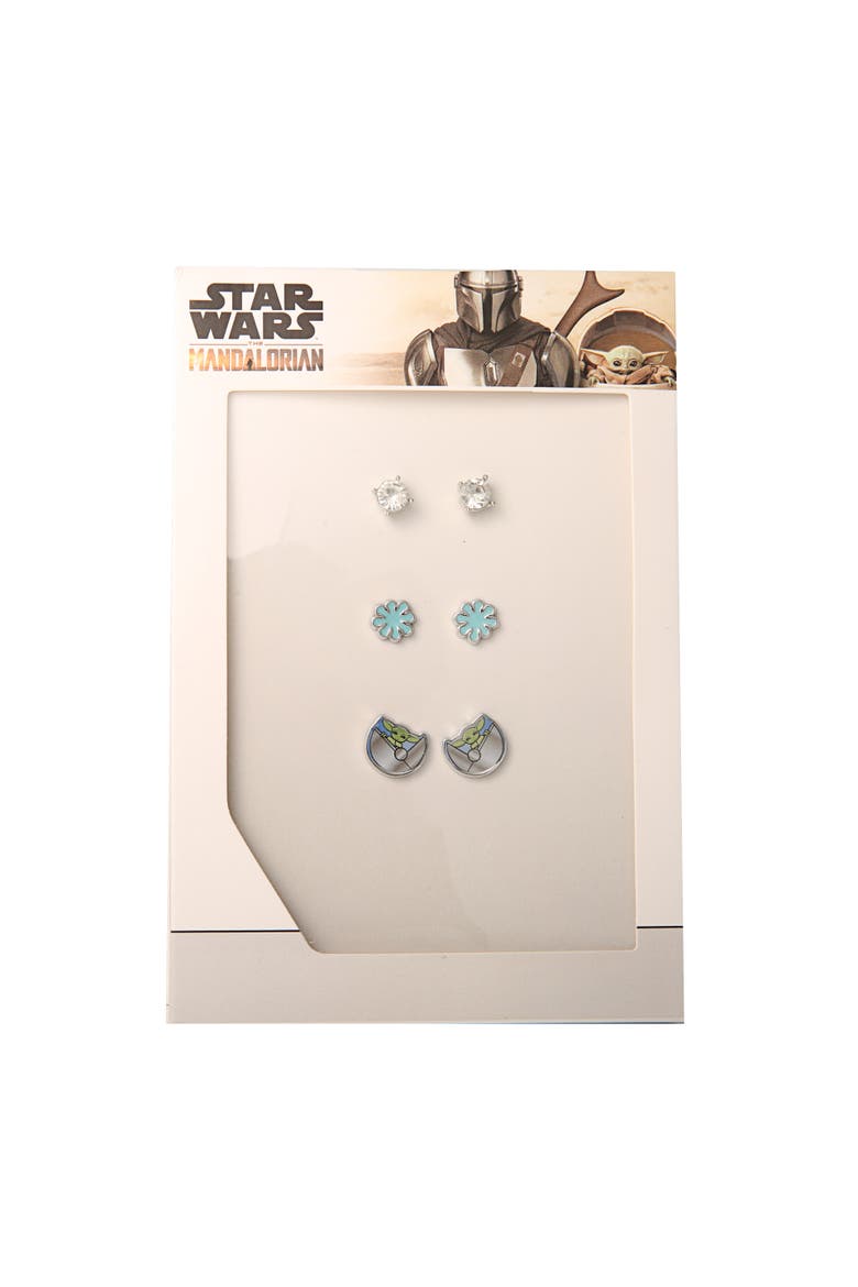 The Mandalorian Stud Earrings, 3 Pairs, Alternate, color, Multi