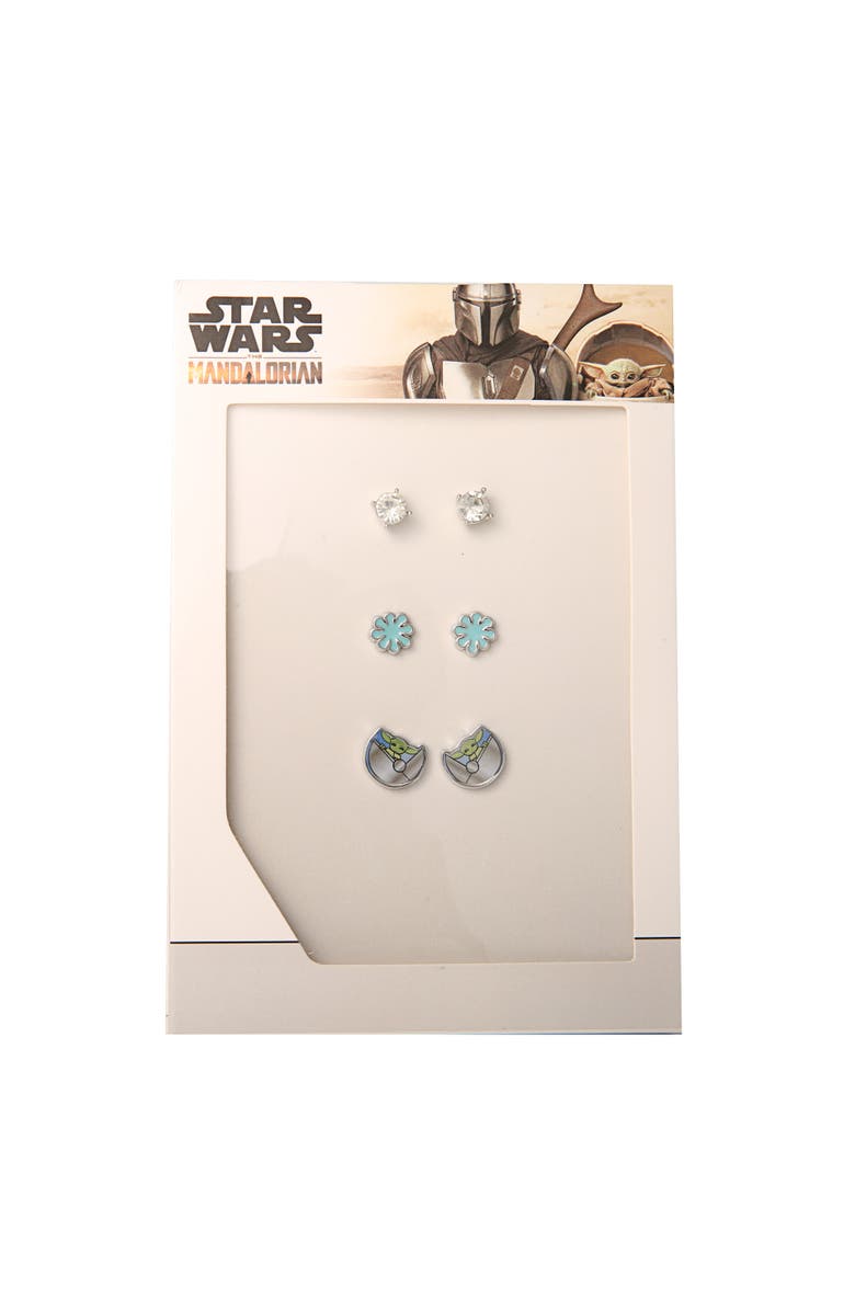 Star Wars The Mandalorian Stud Earrings, 3 Pairs, Alternate, color, Multi