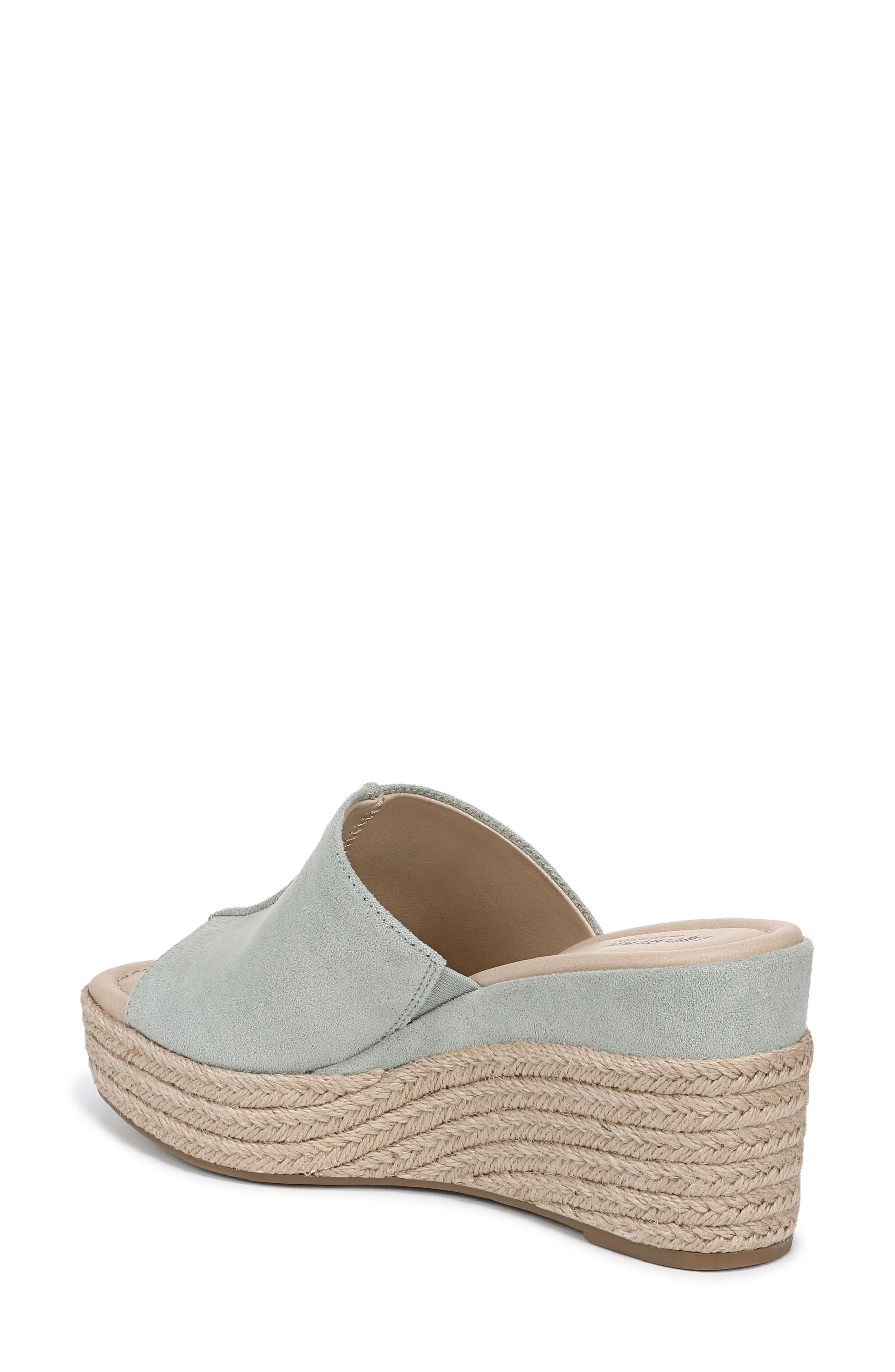 Haute Espadrille Platform Wedge Slide Sandal, Alternate, color, JADE GREEN