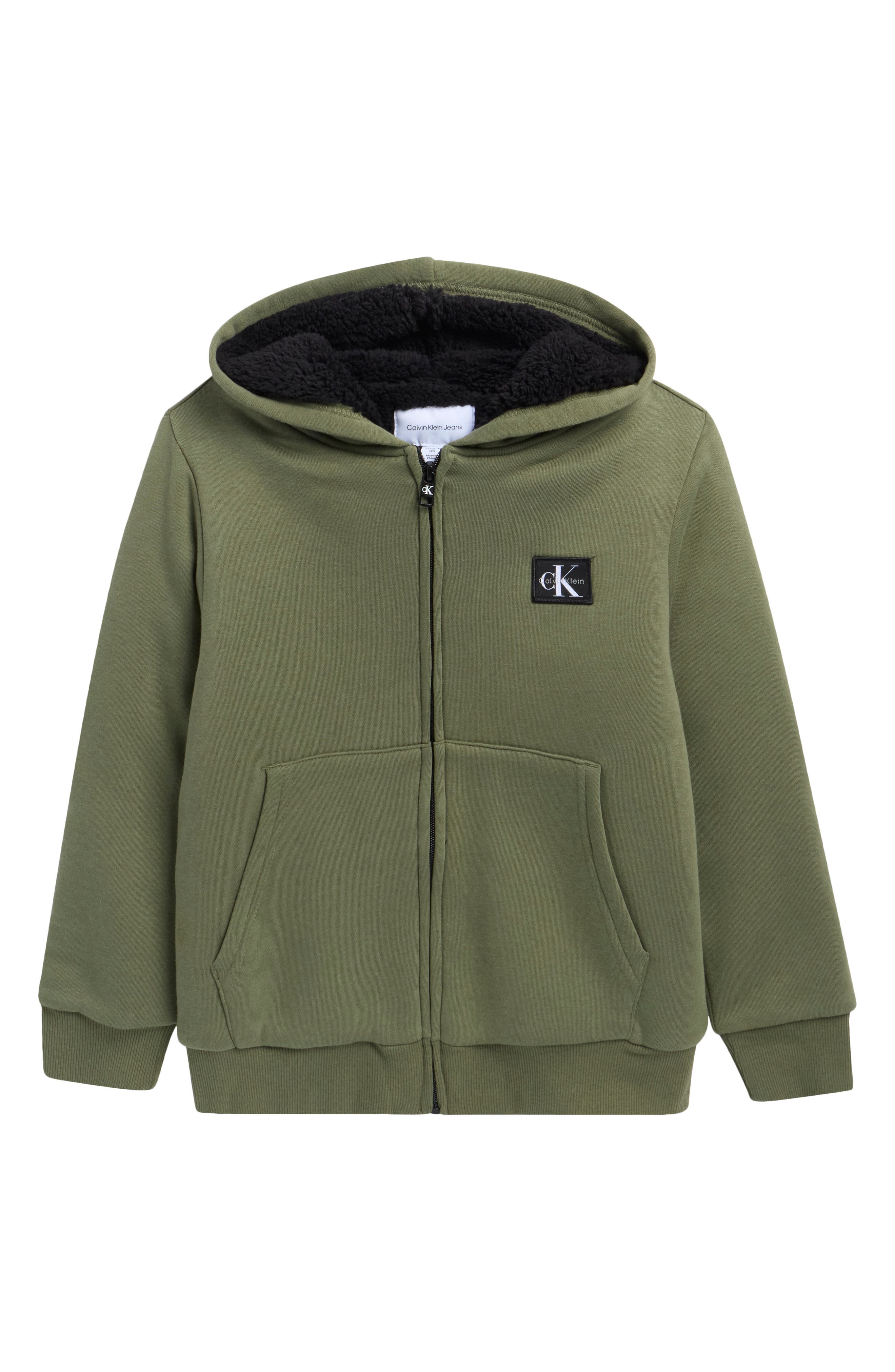 Kids' Faux Fur Lined Full Zip Hoodie