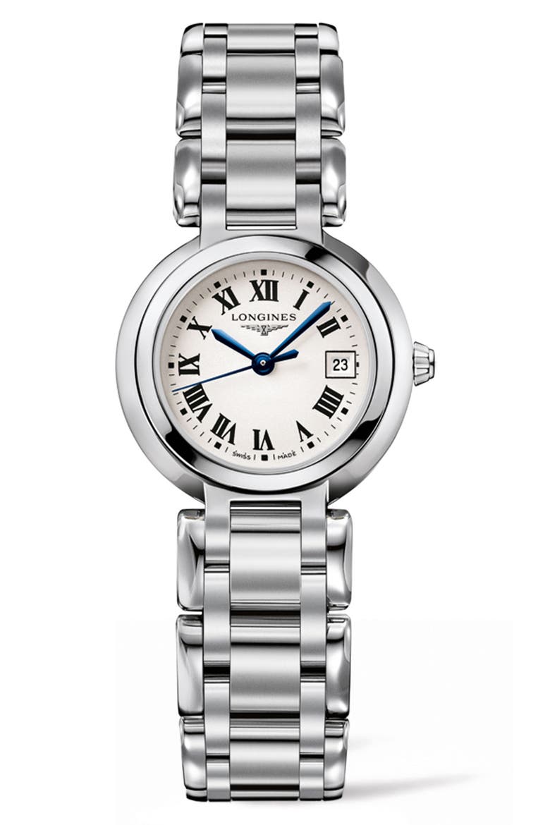 PrimaLuna Bracelet Watch, 26.5mm, Main, color, SILVER