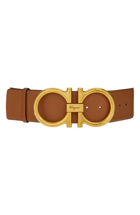 Double Gancio Leather Belt