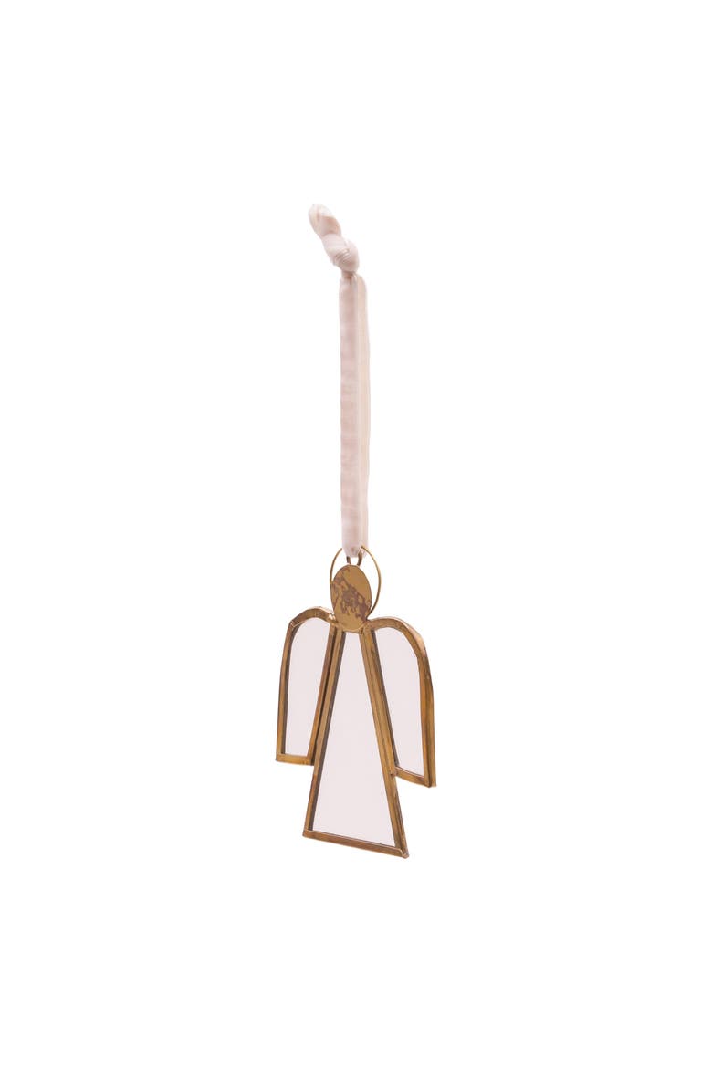 Angel Glass Layered Christmas Tree Ornament, Alternate, color, Gold