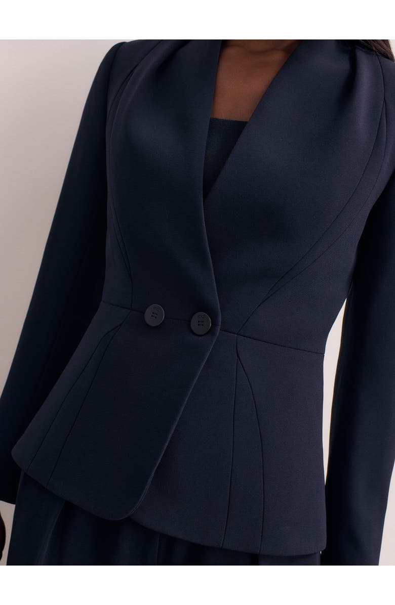The Fold Arno Clever Crepe Blazer, Alternate, color, Navy