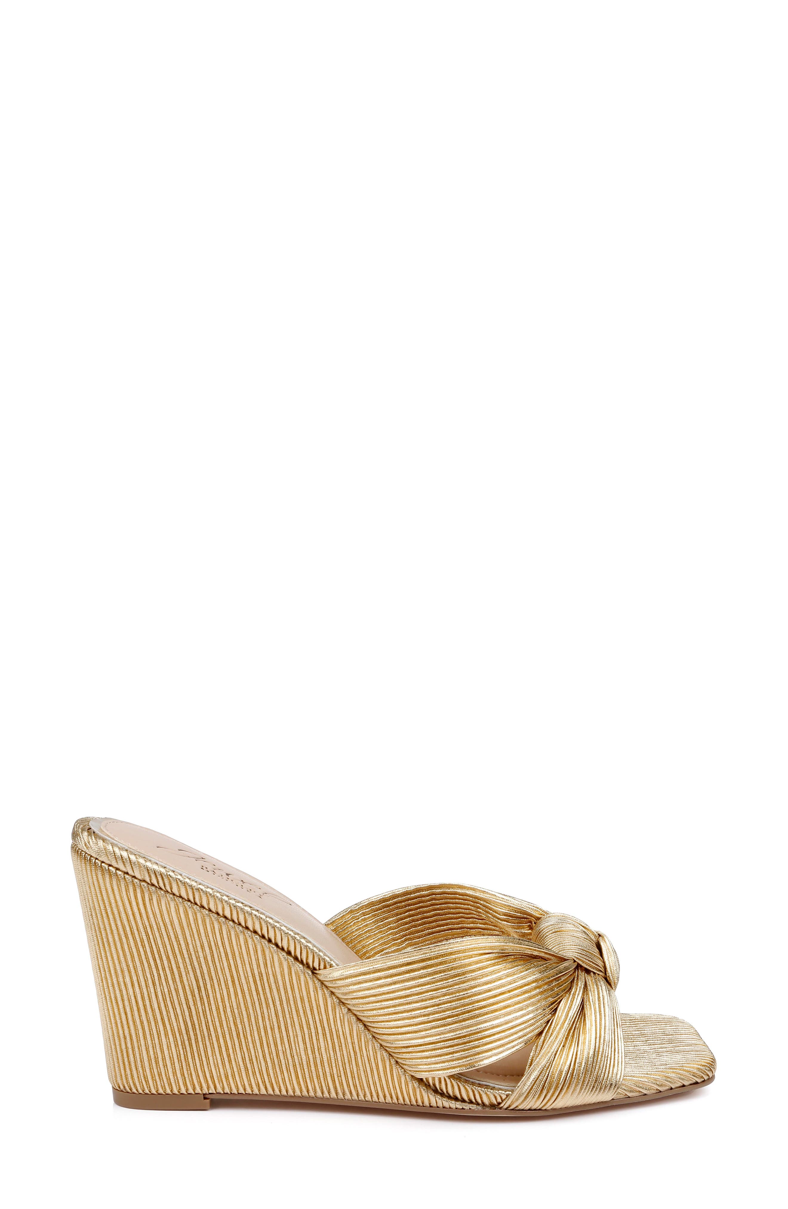 Hype Wedge Slide Sandal, Alternate, color, CHAMPAGNE GOLD