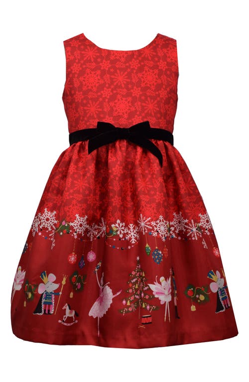 Iris & Ivy Kids' Nutcracker Dress & Sweater Set In Red