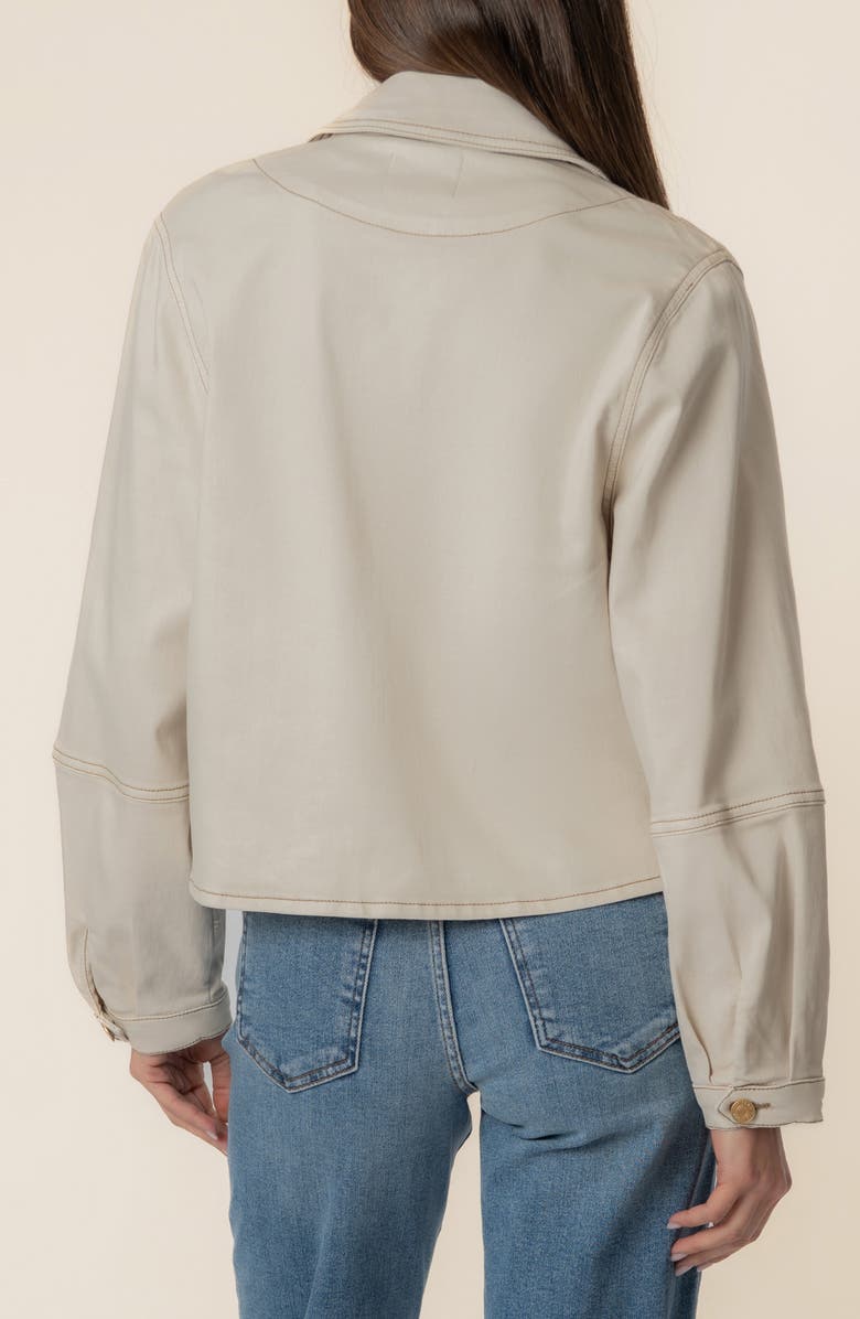 KUT from the Kloth Bailey Topstitch Detail Denim Jacket, Alternate, color, Ecru