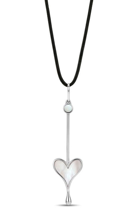 Love Wand Mother-of-Pearl Pendant Necklace