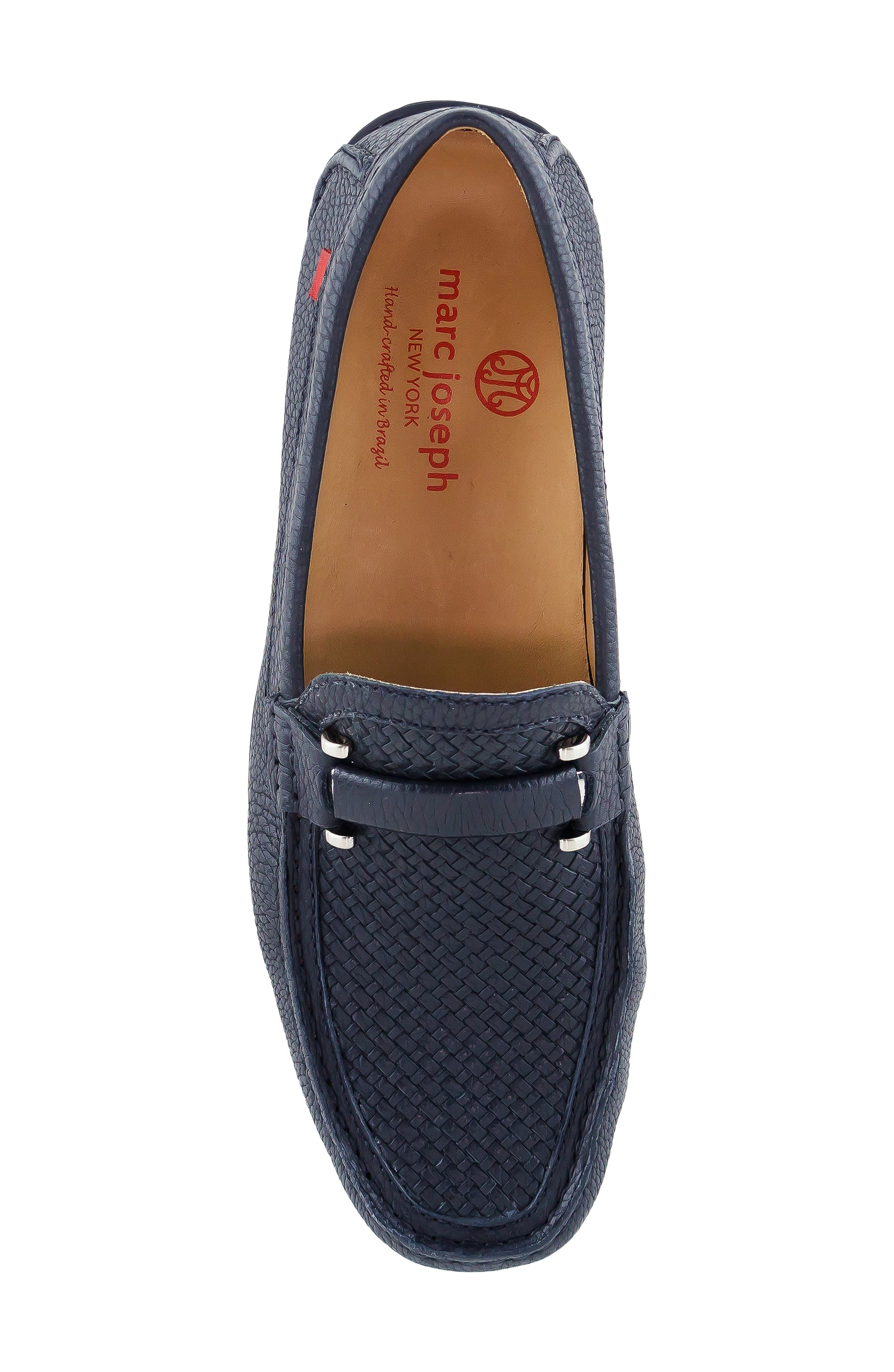 Bryant Park Leather Weave Driver Loafer, Alternate, color, NAVY GRAINY