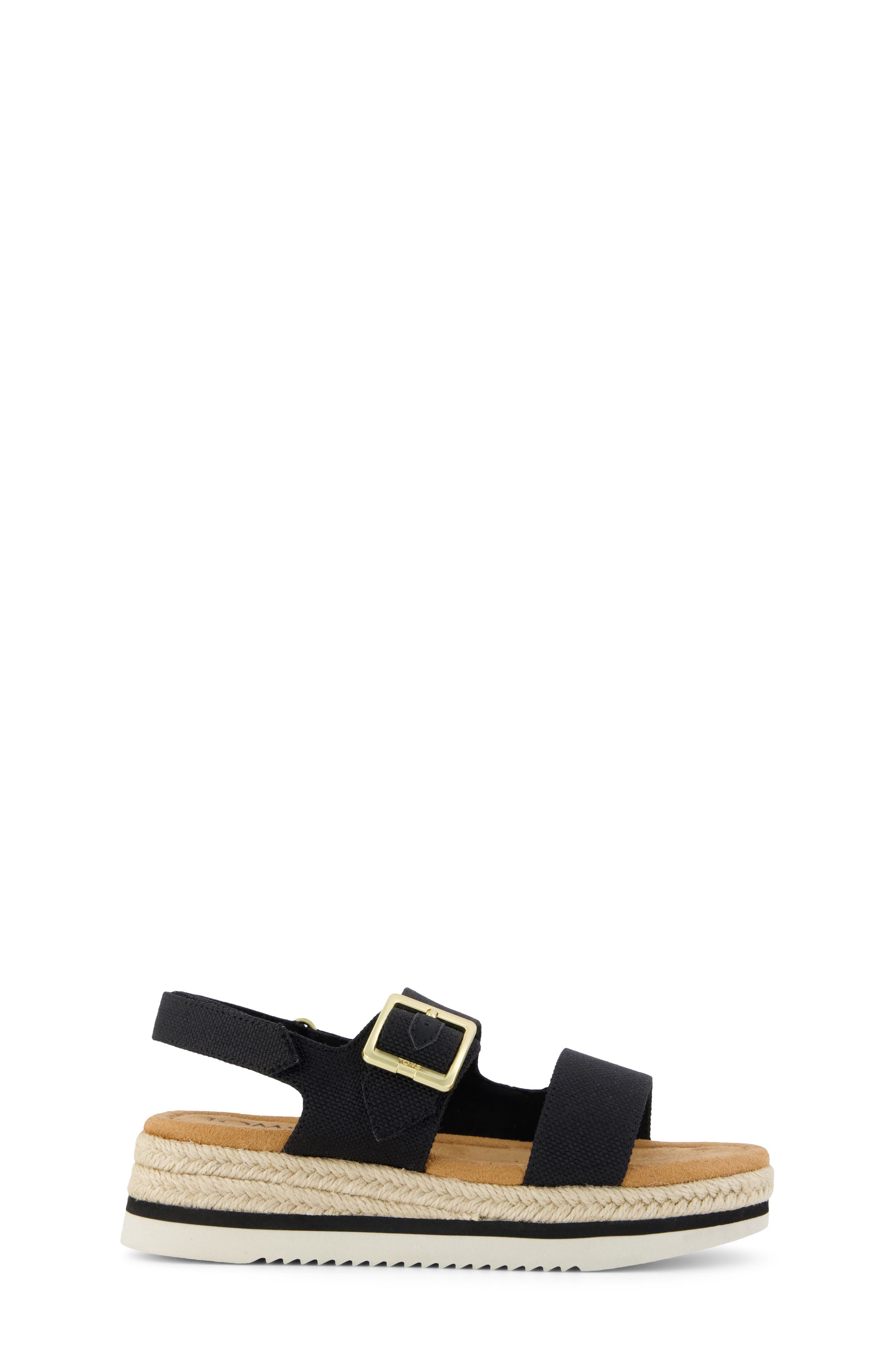 TOMS Kids' Giana Slingback Espadrille Platform Wedge Sandal, Alternate, color, 
