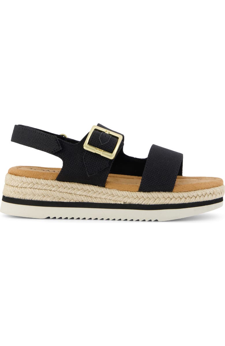 TOMS Kids' Giana Slingback Espadrille Platform Wedge Sandal, Alternate, color,