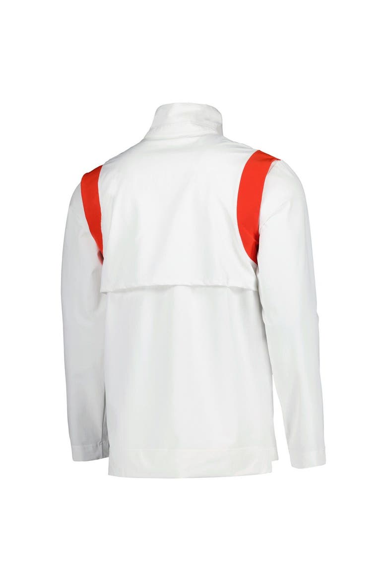 Men's Nike White Ole Miss Rebels 2022 Coaches Sideline Quarter-Zip Top, Alternate, color, White