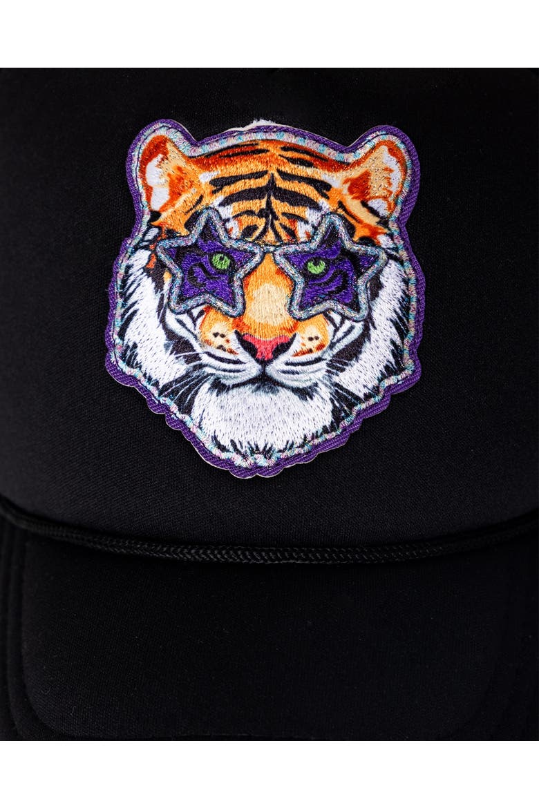 Tiger Trucker Hat, Alternate, color, Black