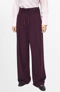 MANGO Double Waist High Rise Straight Leg Pants