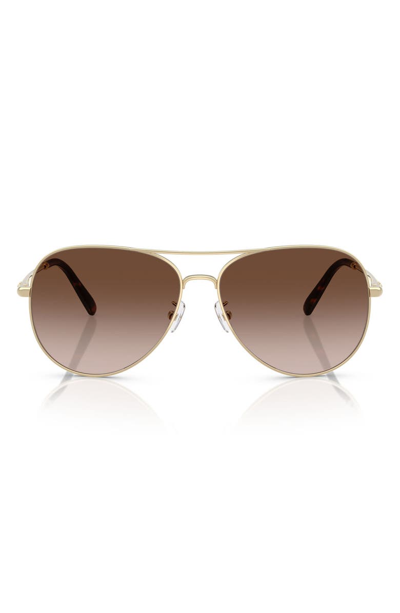 Tory Burch 60mm Pilot Sunglasses, Main, color, 