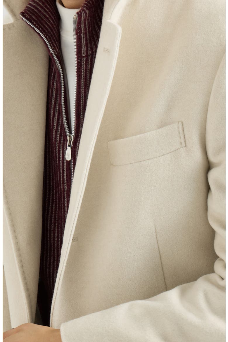 Lightweight water-resistant cashmere coat with double vents, Alternate, color, Sand