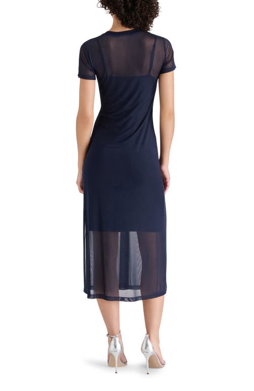 Steve Madden Mesh T-shirt Dress In Marine