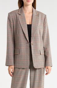 Sam Edelman Rhinestone-Trim Oversized Blazer