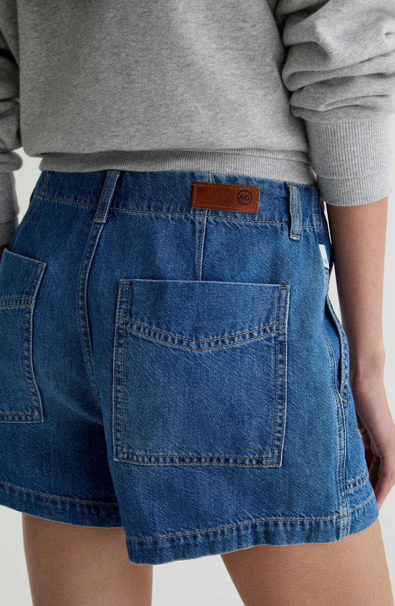 AG Analeigh High Waist Workwear Denim Shorts, Alternate, color, Gold Mountain